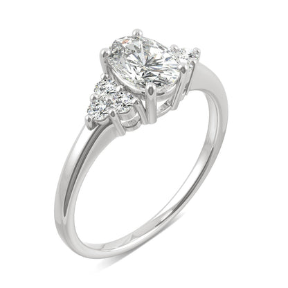 1.08 CTW Oval Moissanite Engagement Ring