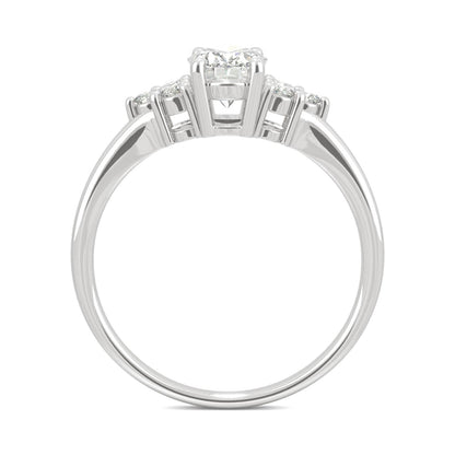 1.08 CTW Oval Moissanite Engagement Ring