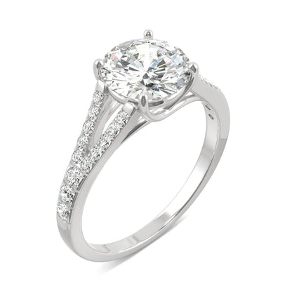 2.24 CTW Round Moissanite Engagement Ring