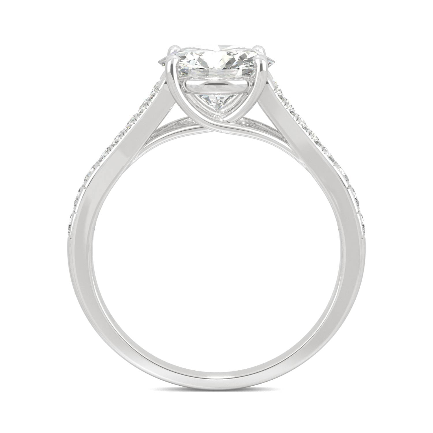 2.24 CTW Round Moissanite Engagement Ring