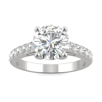 Moissanite Round Engagement Ring