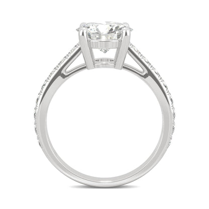 Moissanite Round Engagement Ring