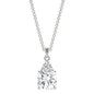 1.79 CTW Moissanite Trio Cluster Pendant in 14K White Gold