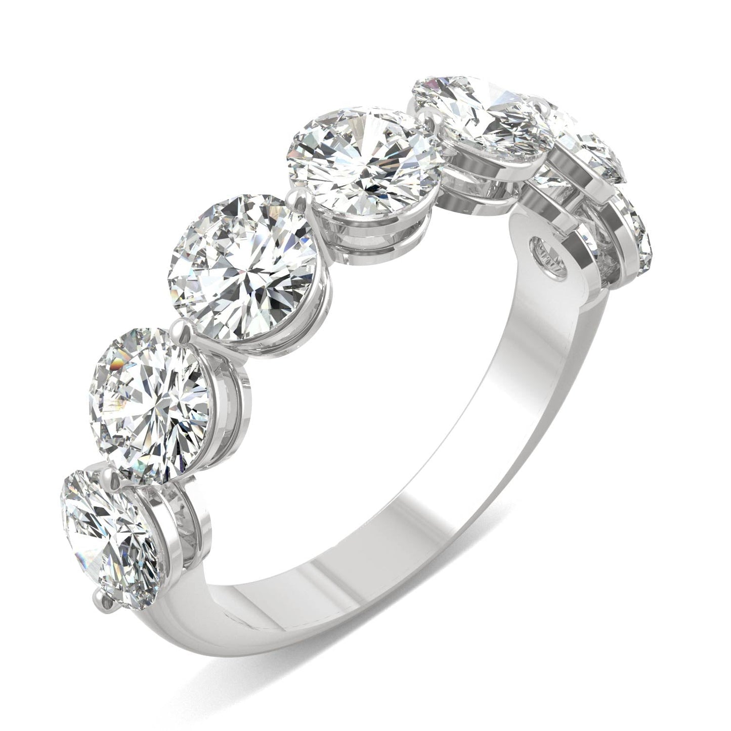 3.5CT Moissanite Seven Stone Ring