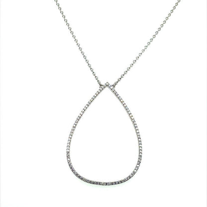 Moissanite Open Teardrop Necklace