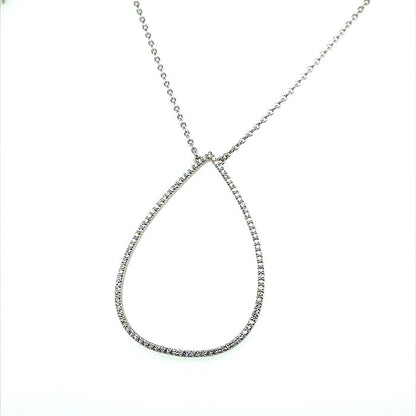 Moissanite Open Teardrop Necklace