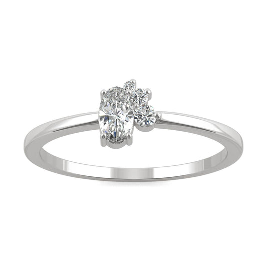 0.31 CTW Oval Moissanite Ring