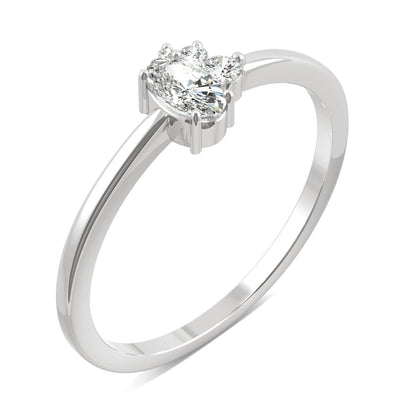 0.31 CTW Oval Moissanite Ring