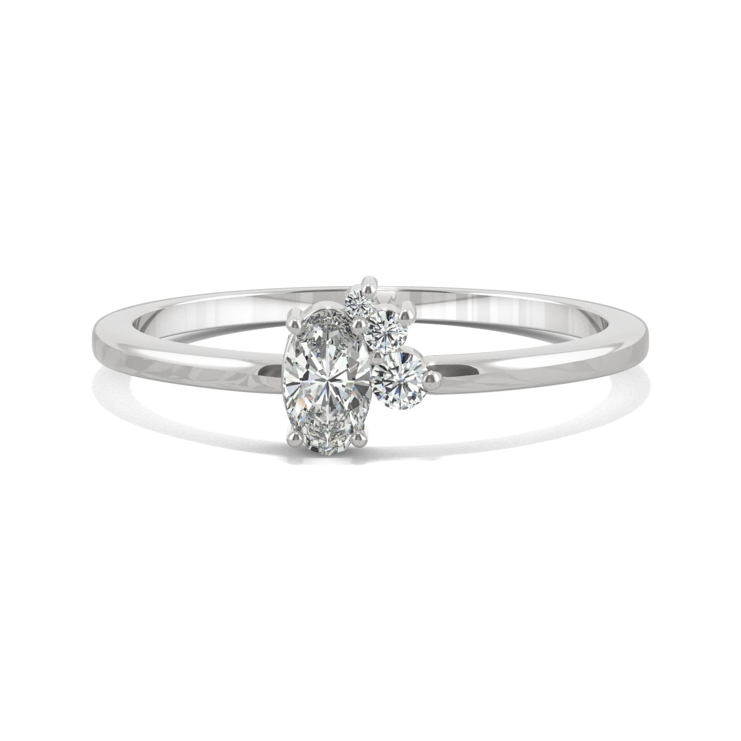 0.31 CTW Oval Moissanite Ring