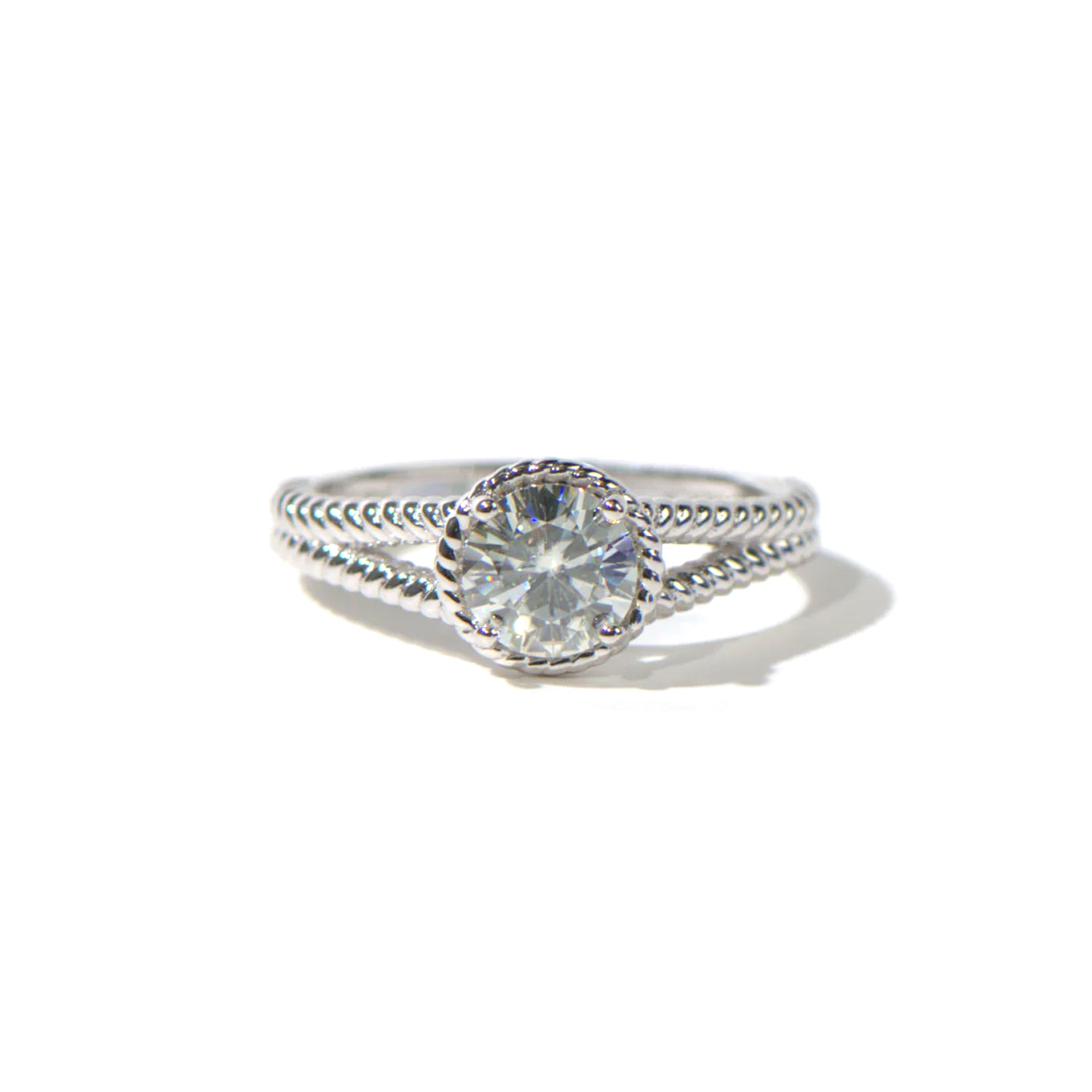 Moissanite Round Solitaire Ring