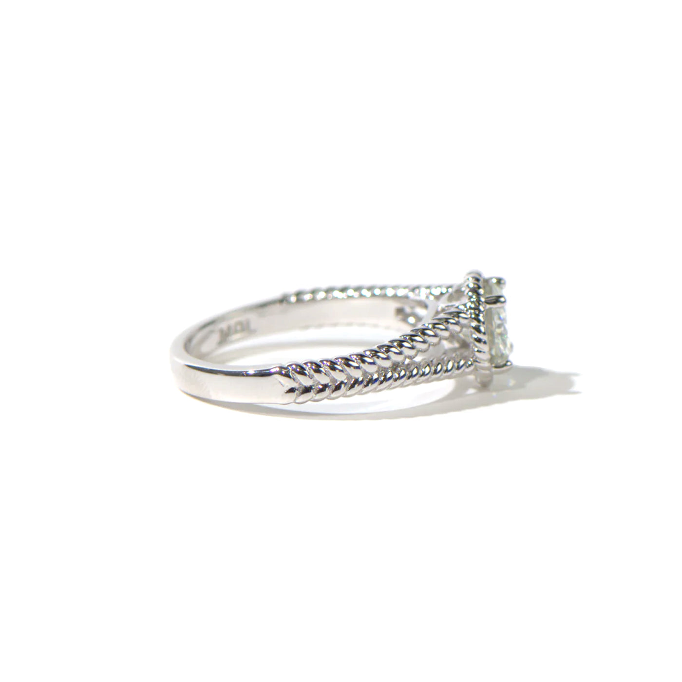 Moissanite Round Solitaire Ring