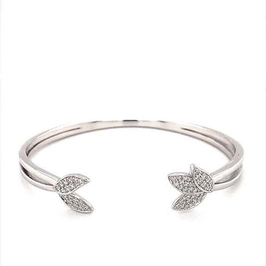 0.43 CTW Moissanite Floral Bangle