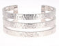 0.66 CTW Moissanite Sterling Silver Cuff Bracelet