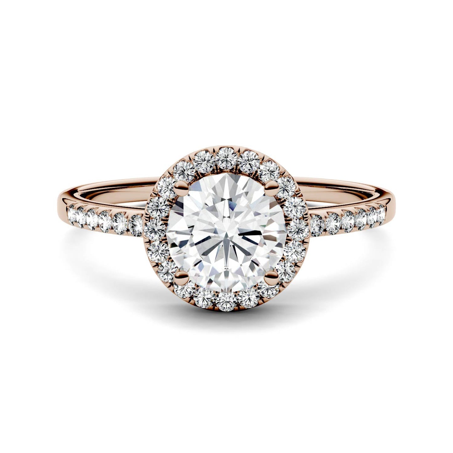 1.30 CTW Rose Gold Moissanite Ring