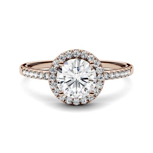 1.30 CTW Rose Gold Moissanite Ring