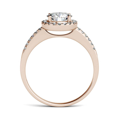 1.30 CTW Rose Gold Moissanite Ring