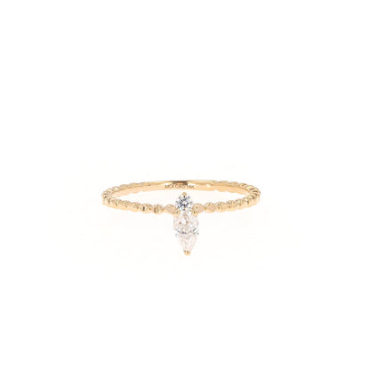 0.24 CTW Pear Moissanite Stackable Band