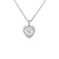 2.13 CTW Moissanite Heart Halo Pendant