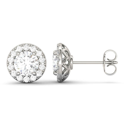 2.02 CTW Moissanite Halo Earrings