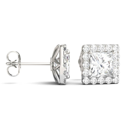 3.08 CTW Moissanite Halo Earrings