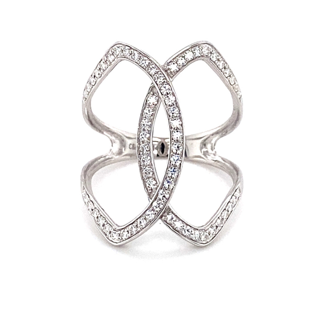 0.41 CTW Moissanite Statement Ring