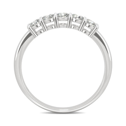 Moissanite White Gold Five Stone Ring