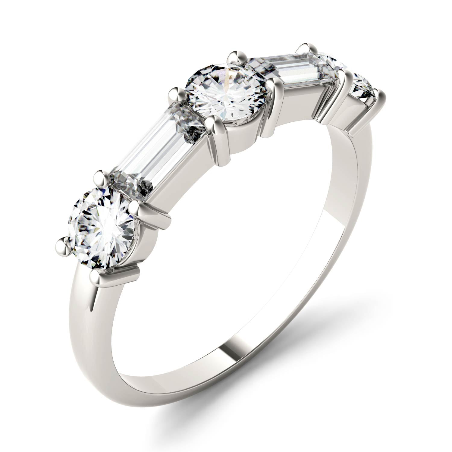 1.15 CTW Moissanite Baguette Ring