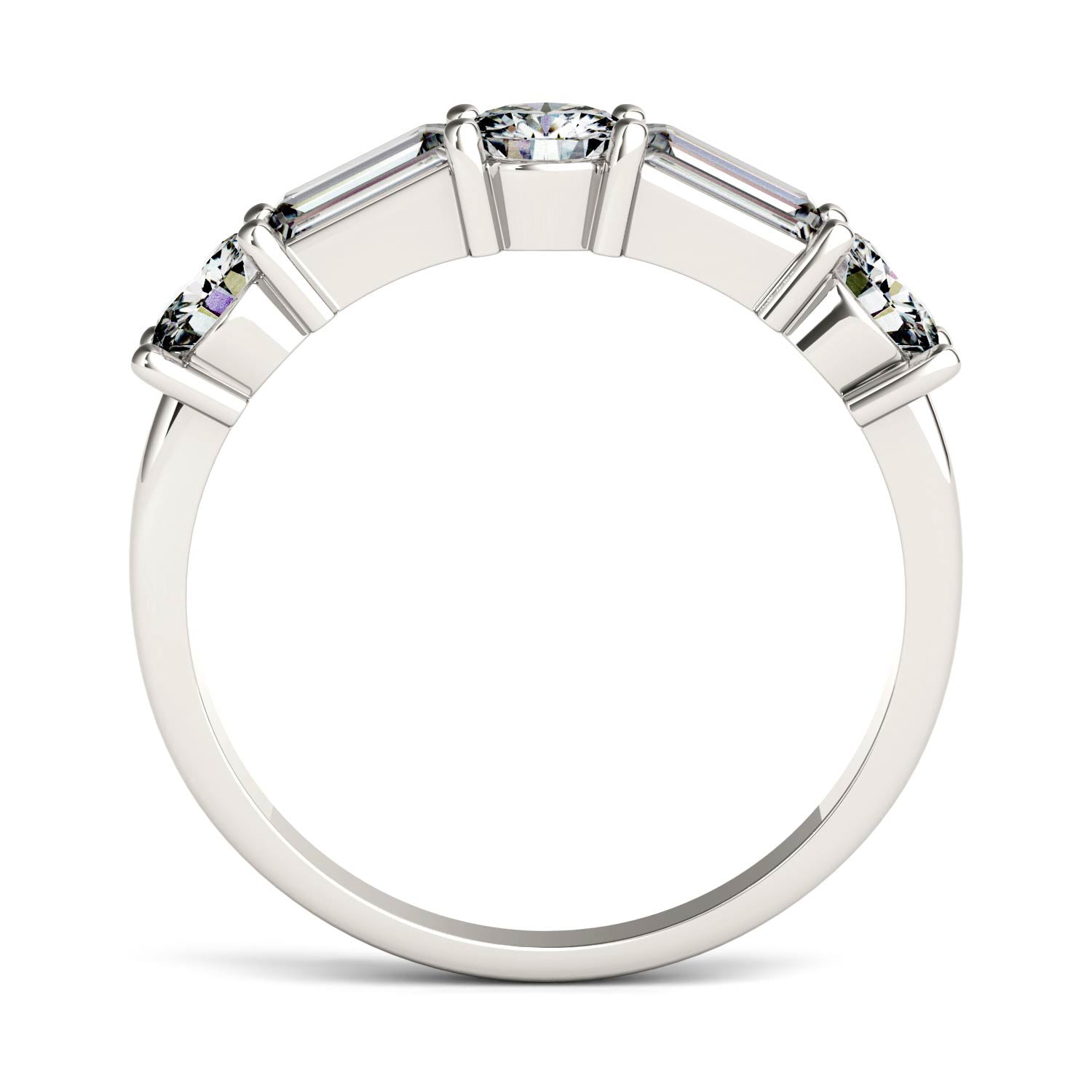 1.15 CTW Moissanite Baguette Ring