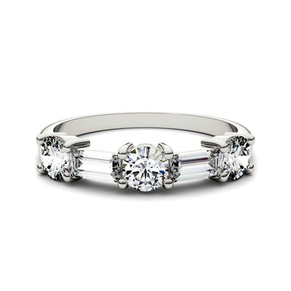 1.15 CTW Moissanite Baguette Ring