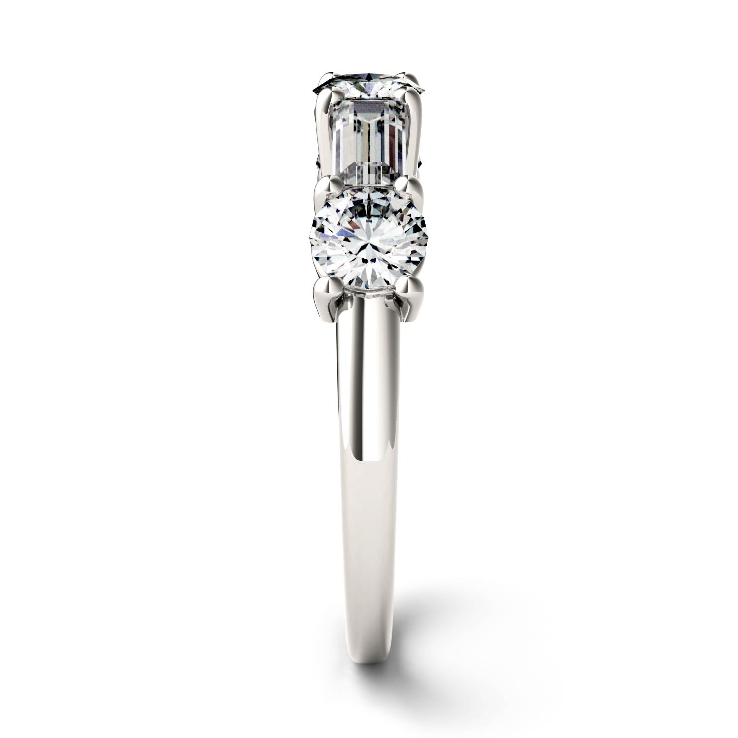 1.15 CTW Moissanite Baguette Ring