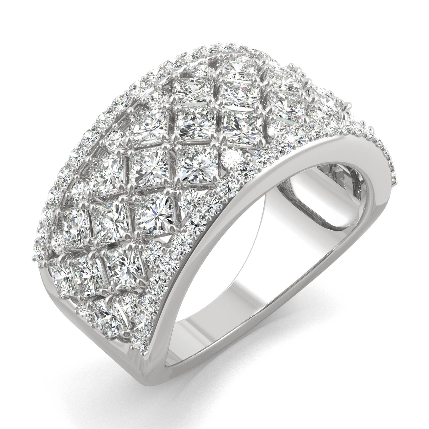 3.74 CTW Square Moissanite Ring