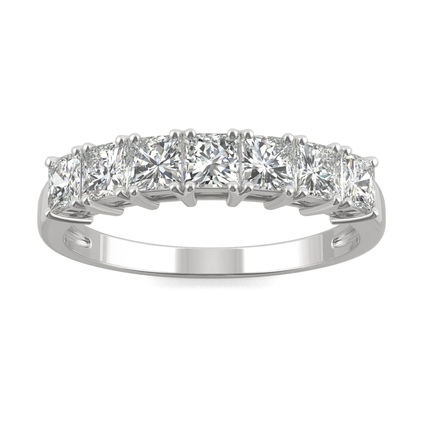 2.87 CTW Square Moissanite Anniversary Ring