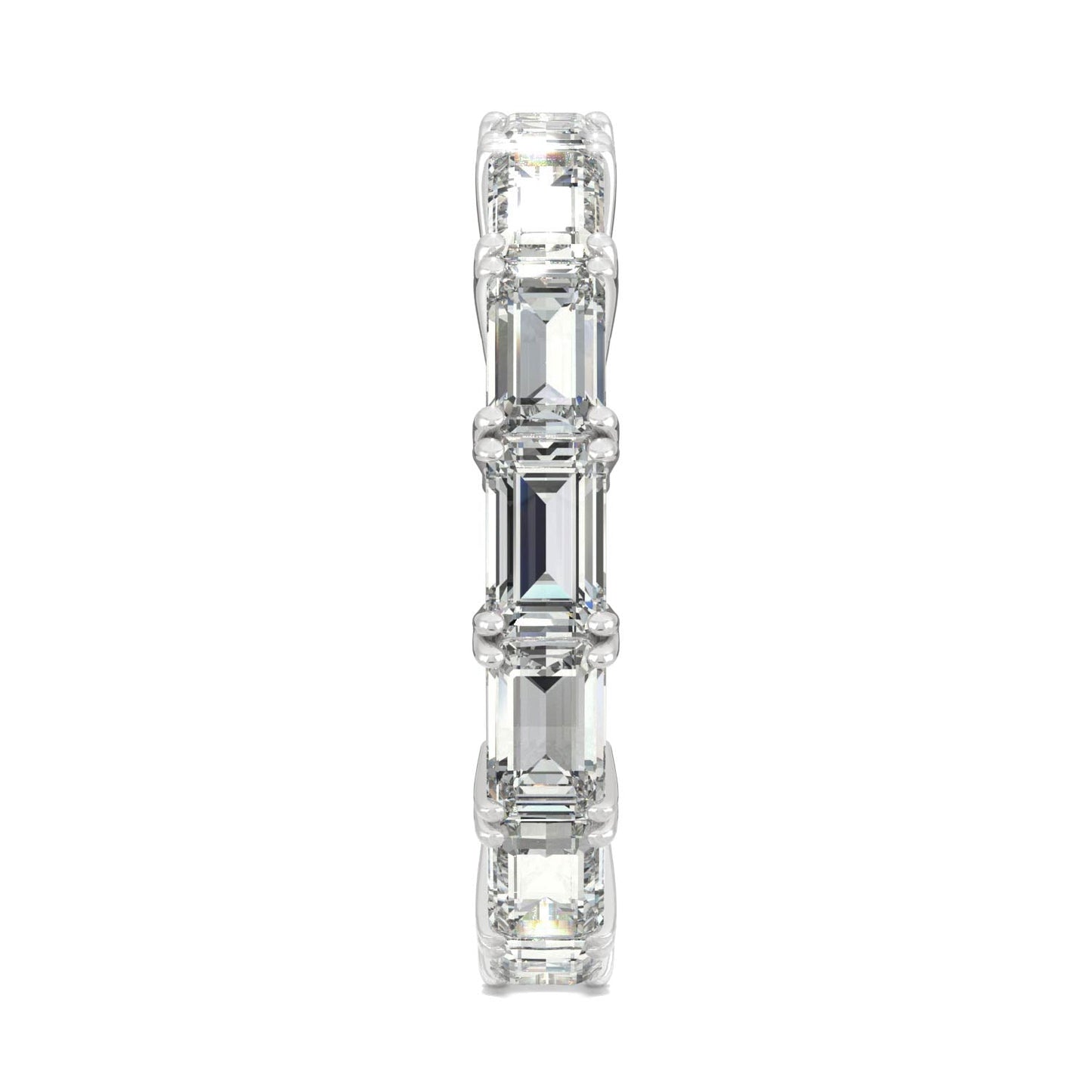 Emerald Moissanite Eternity Ring 3.78CTW