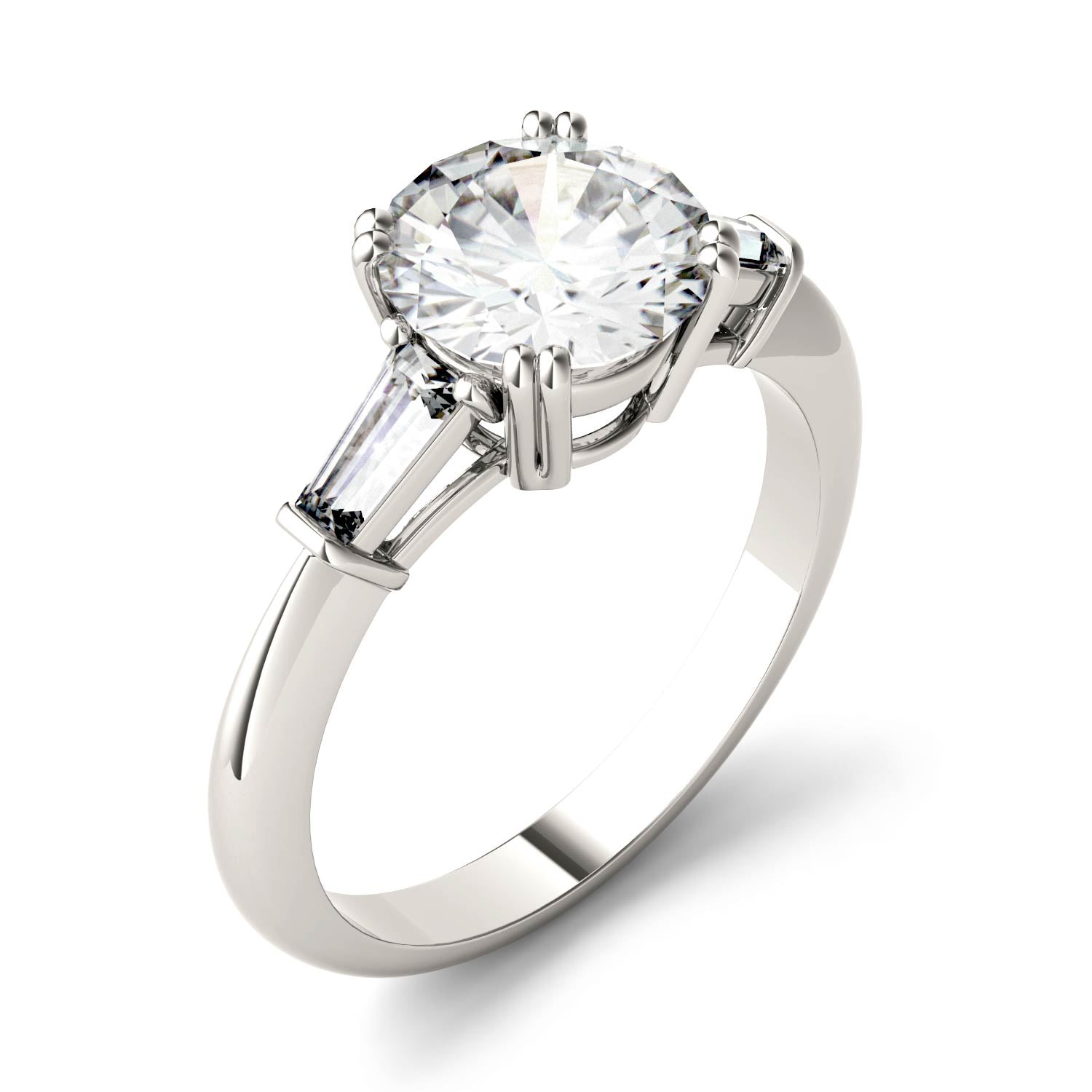 2.27 CTW Moissanite Three Stone Ring