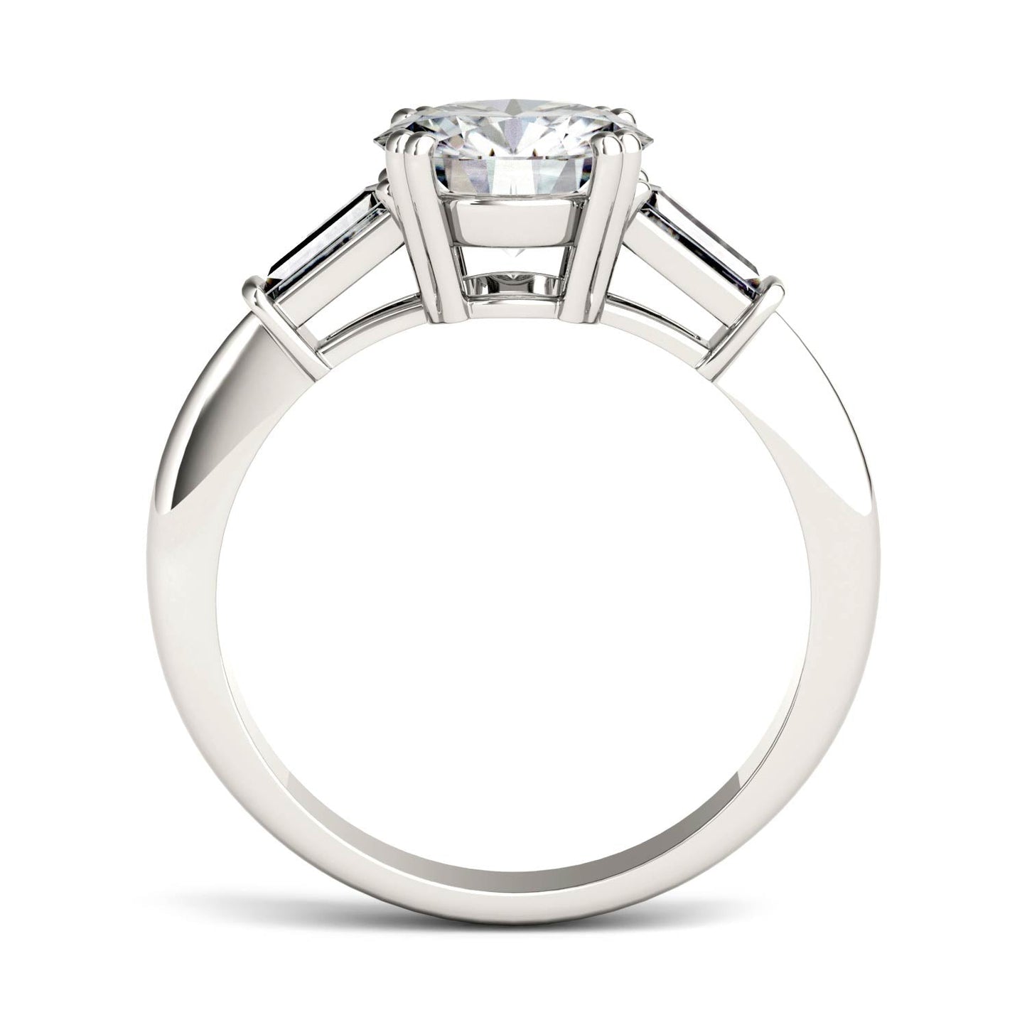 2.27 CTW Moissanite Three Stone Ring