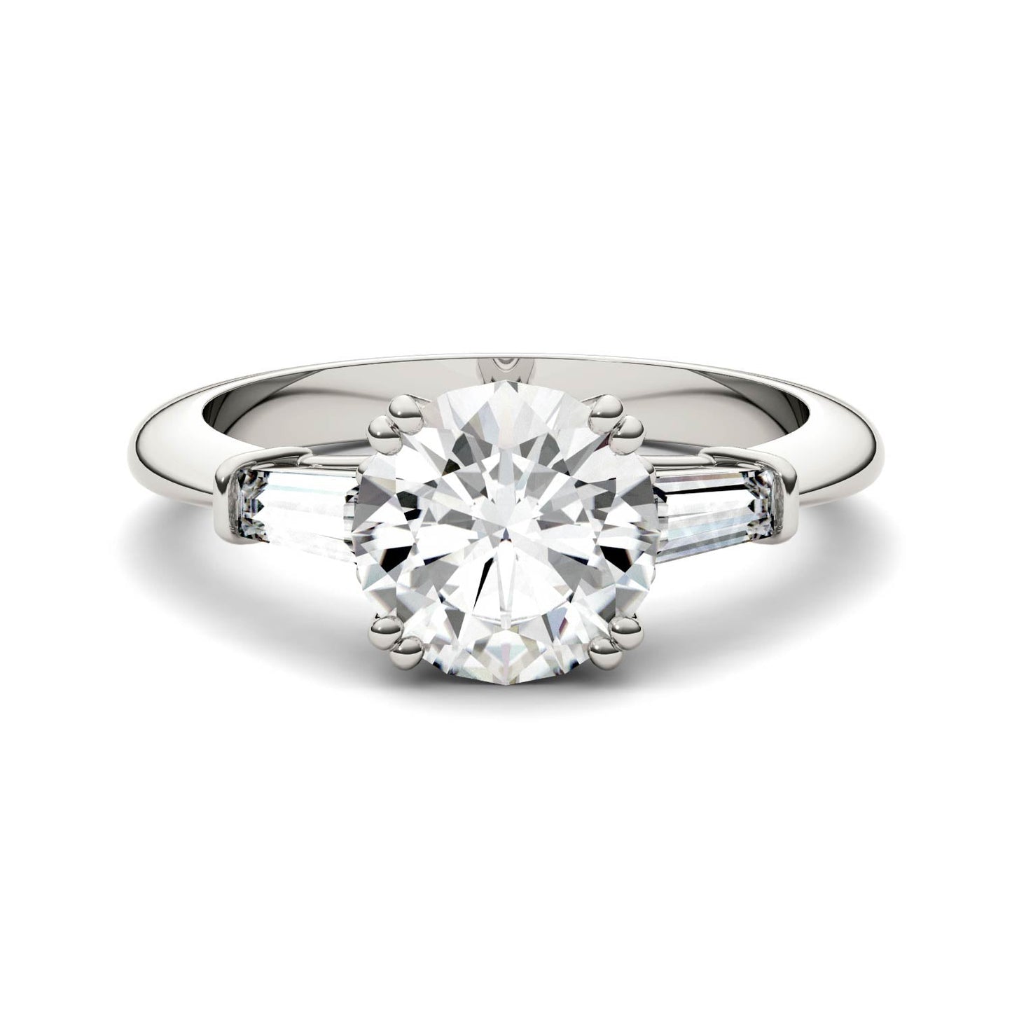 2.27 CTW Moissanite Three Stone Ring