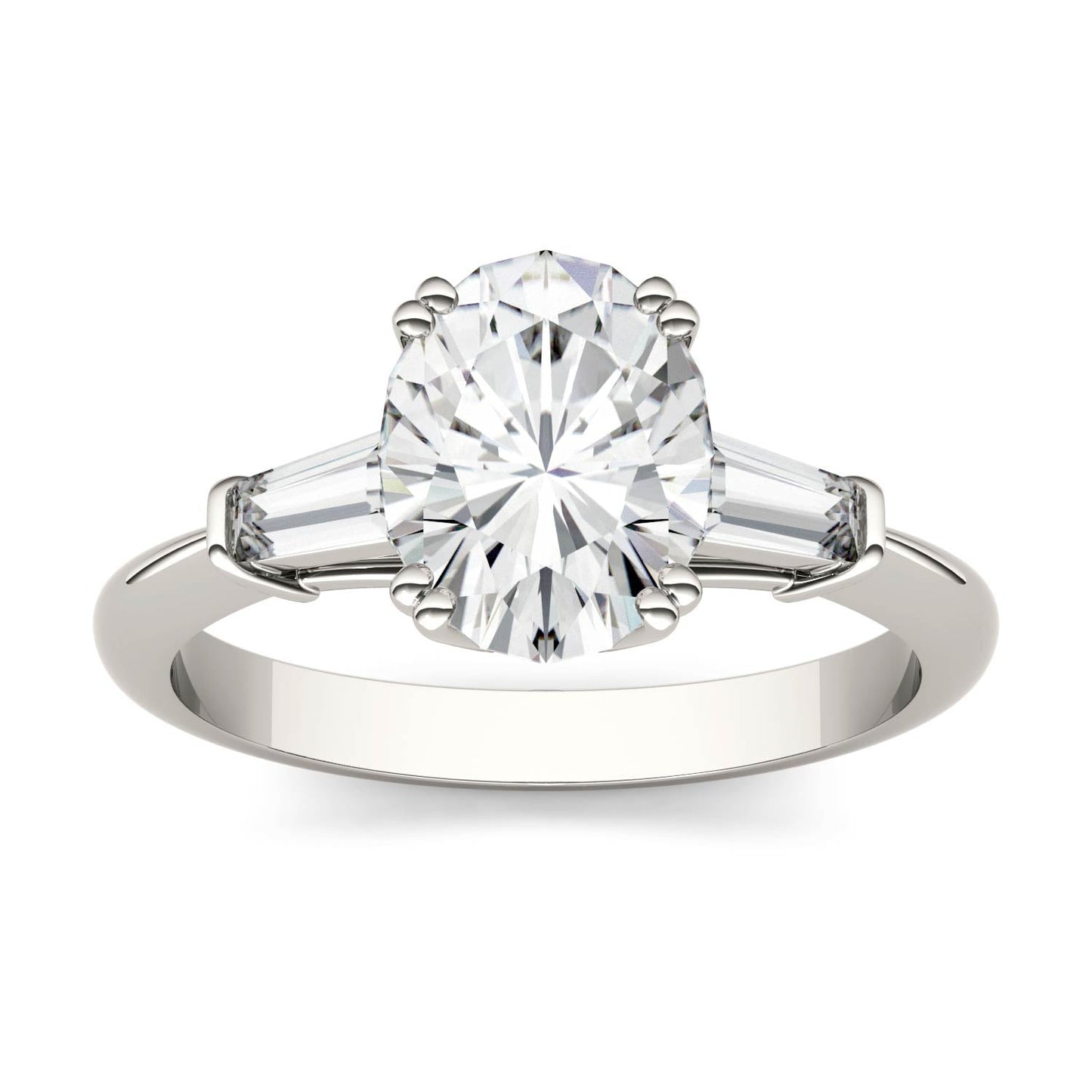 2.47CT Moissanite Oval Engagement Ring