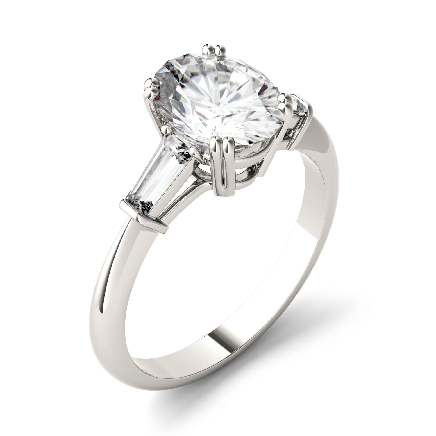 2.47CT Moissanite Oval Engagement Ring