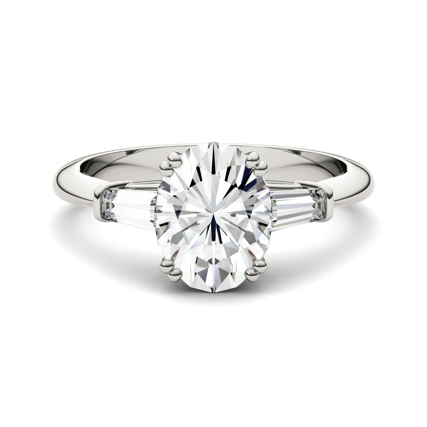 2.47CT Moissanite Oval Engagement Ring