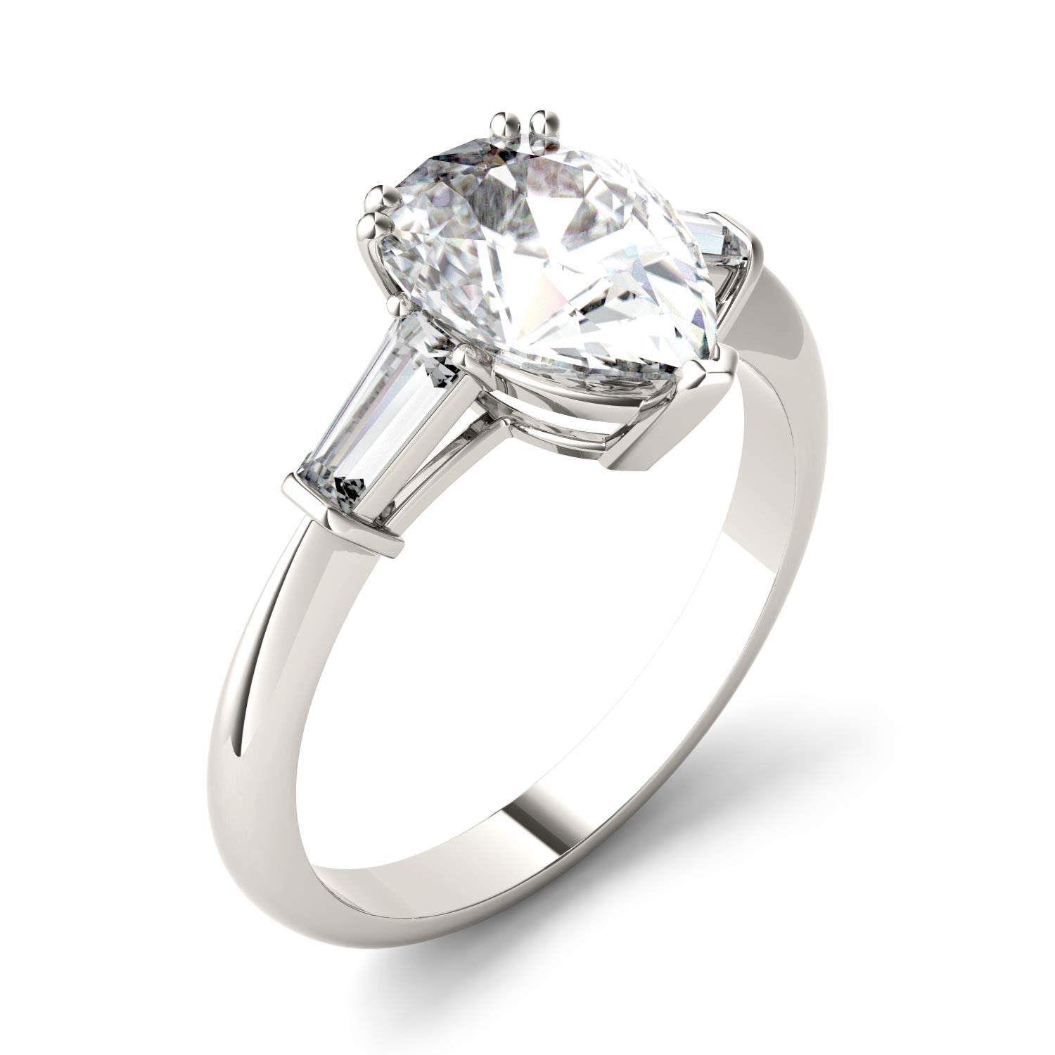 2.47 CTW Pear Moissanite Engagement Ring