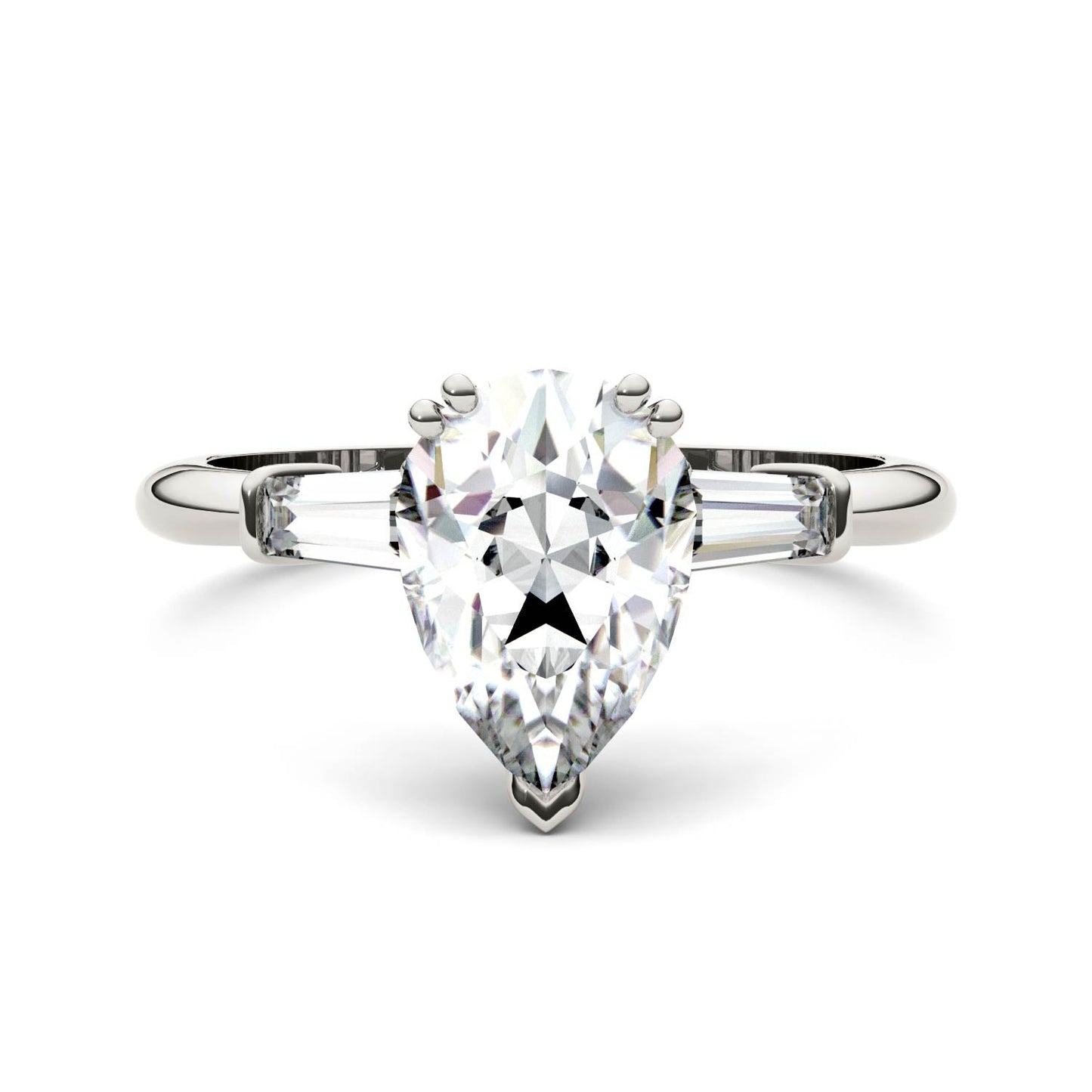 2.47 CTW Pear Moissanite Engagement Ring