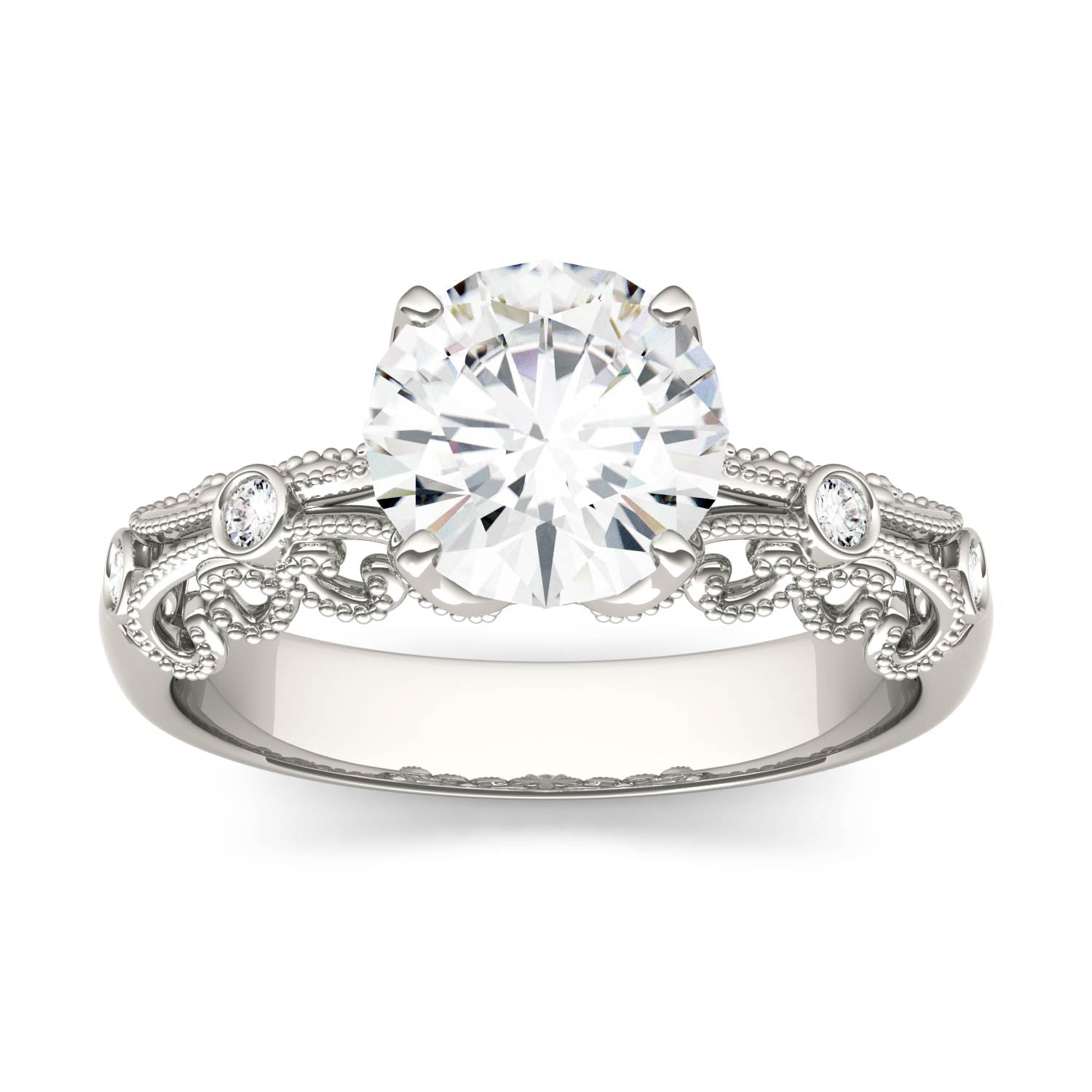 1.54 CTW Round Moissanite Ring