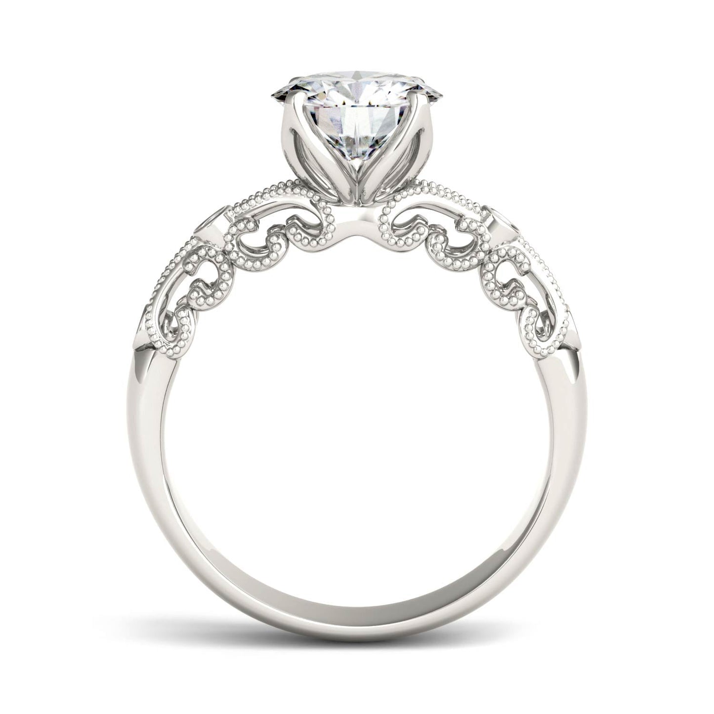 1.54 CTW Round Moissanite Ring