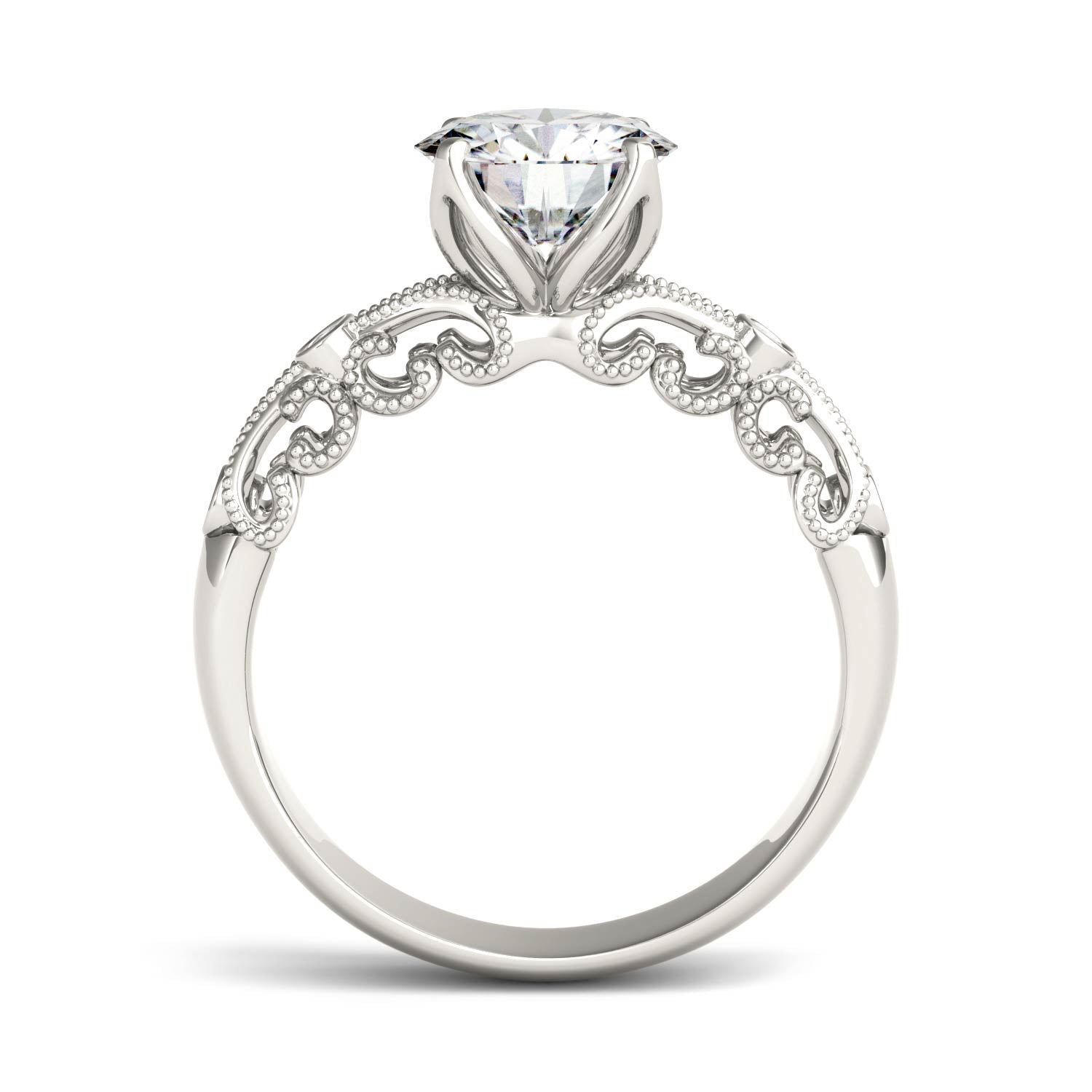 1.54 CTW Round Moissanite Ring