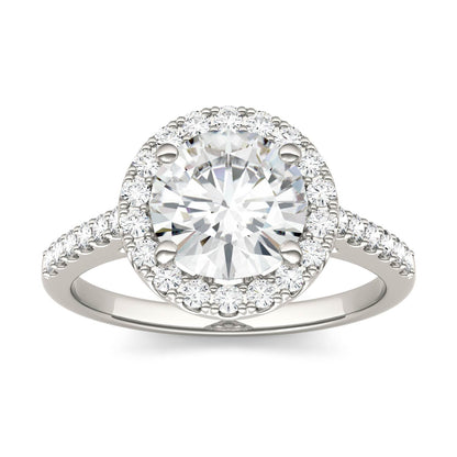 2.35 CTW Moissanite Halo Ring