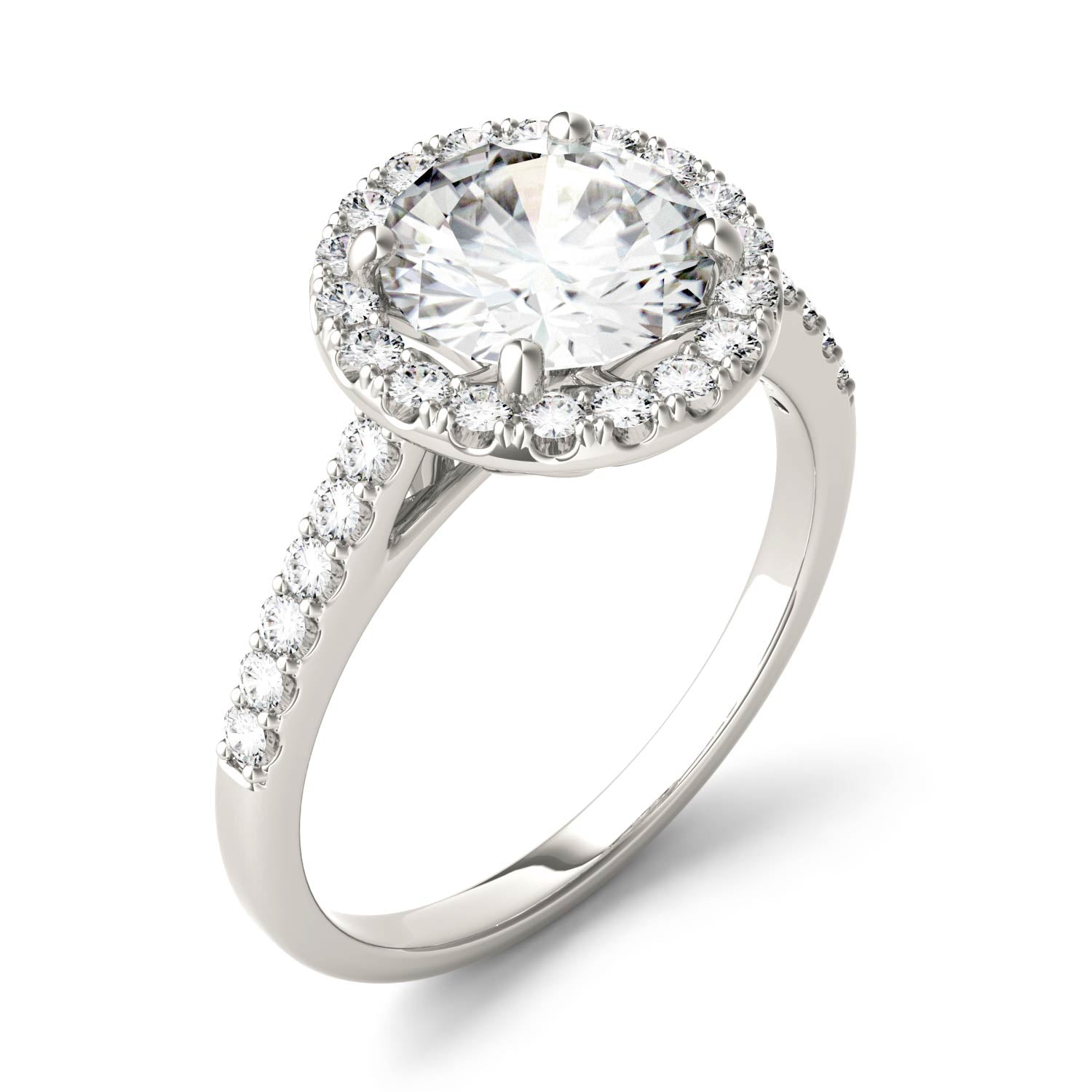 2.35 CTW Moissanite Halo Ring