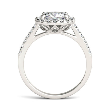 2.35 CTW Moissanite Halo Ring