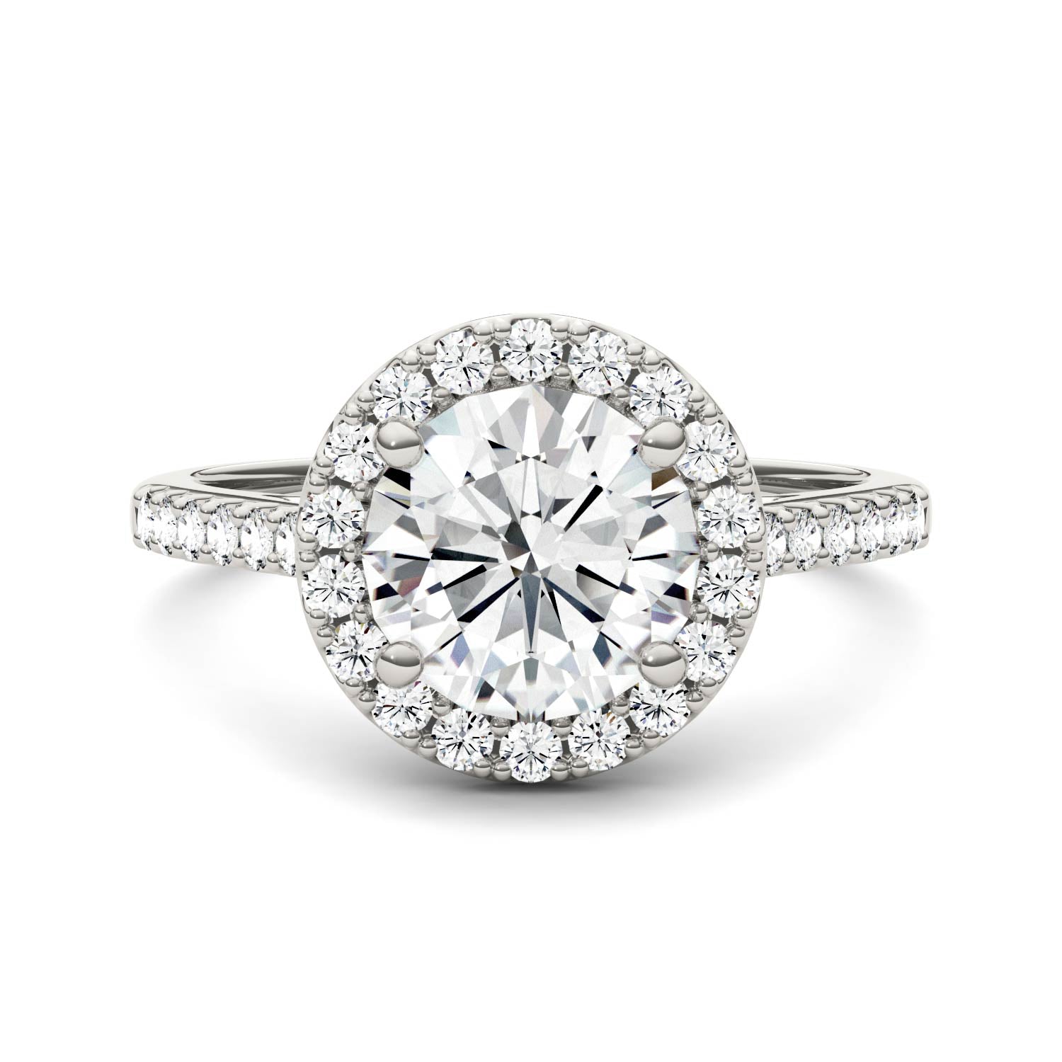 2.35 CTW Moissanite Halo Ring