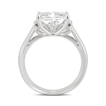 3.72 CTW Moissanite Square Ring