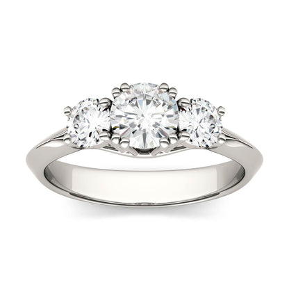 1.06 CTW Moissanite Three Stone Ring